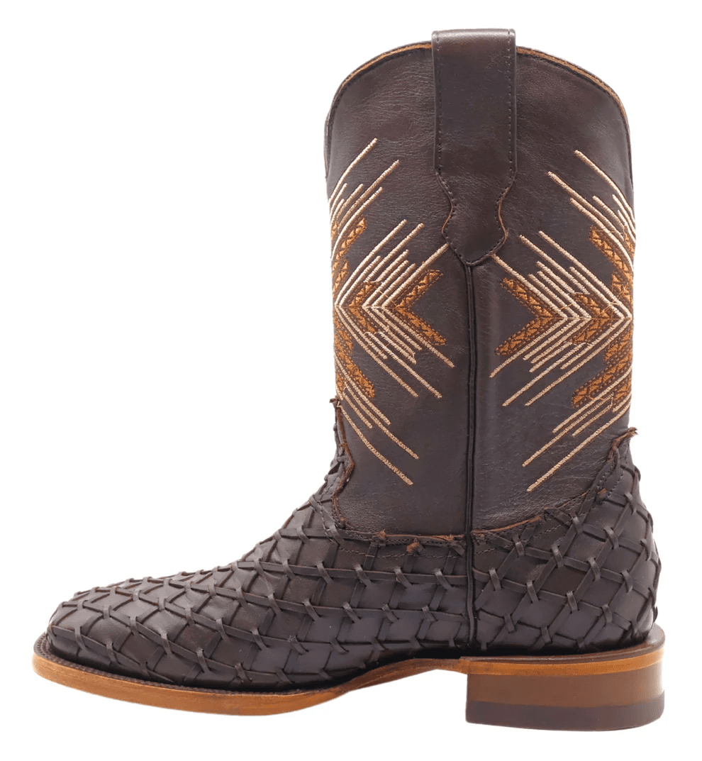 Men´s Silverton Tucxon All Leather Wide Square Toe Boots - Brown/Brown - OriginalWestern.com
