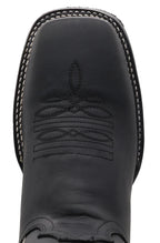 Men´s Silverton Weston All Leather Wide Square Toe Boots - Black - OriginalWestern.com