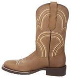 Men´s Silverton Weston All Leather Wide Square Toe Boots - Tobacco - OriginalWestern.com