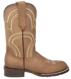 Men´s Silverton Weston All Leather Wide Square Toe Boots - Tobacco - OriginalWestern.com