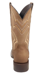 Men´s Silverton Weston All Leather Wide Square Toe Boots - Tobacco - OriginalWestern.com