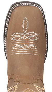 Men´s Silverton Weston All Leather Wide Square Toe Boots - Tobacco - OriginalWestern.com