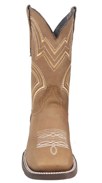 Men´s Silverton Weston All Leather Wide Square Toe Boots - Tobacco - OriginalWestern.com