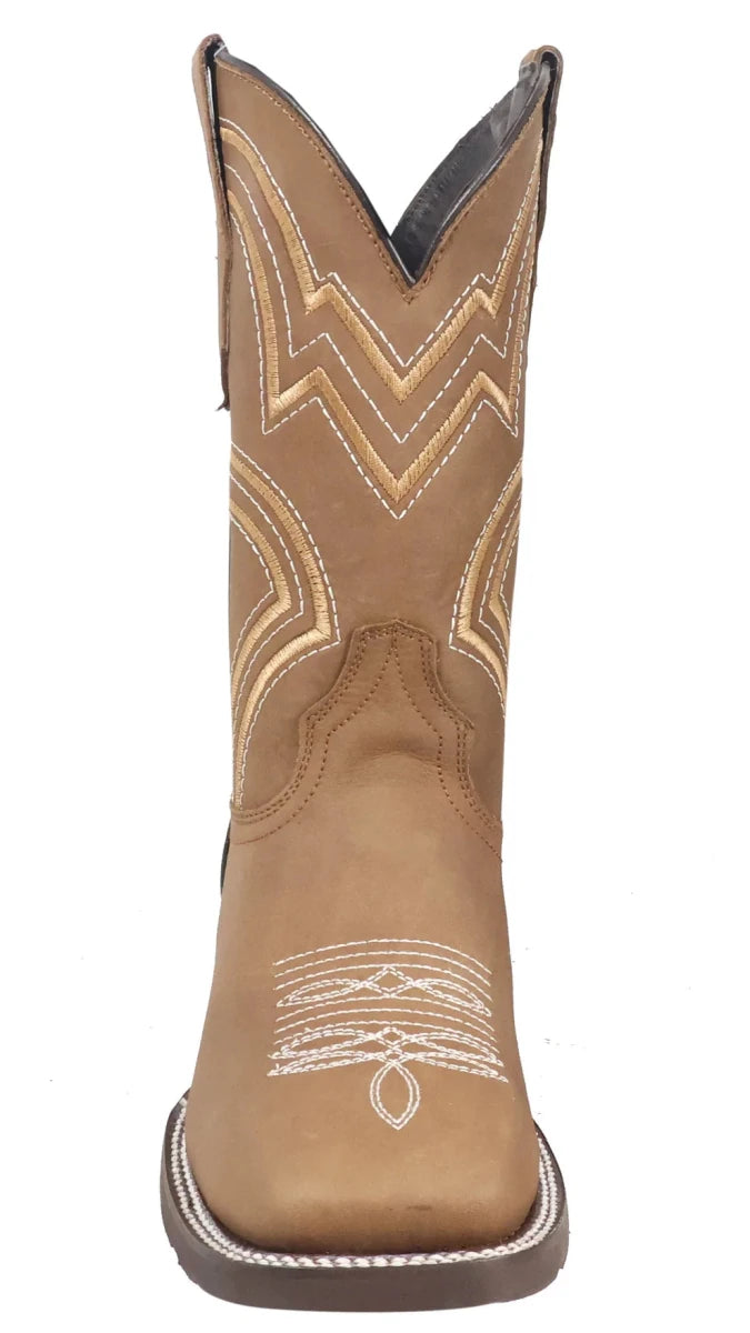 Men´s Silverton Weston All Leather Wide Square Toe Boots - Tobacco - OriginalWestern.com