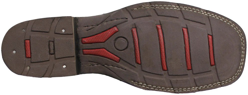 Men´s Silverton Weston Leather Wide Square Toe Boots - Brown - OriginalWestern.com