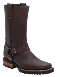 Men´s Silverton Wheeler All Leather Square Toe Boots - Brown - OriginalWestern.com
