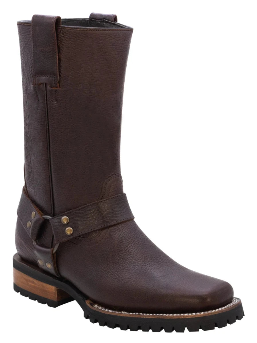Men´s Silverton Wheeler All Leather Square Toe Boots - Brown - OriginalWestern.com