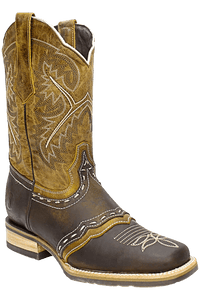 Men´s Silverton Wyoming All Leather Square Toe Boots - Brown - OriginalWestern.com