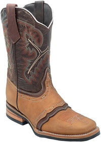 Men´s Silverton Wyoming All Leather Square Toe Boots - Tobacco - OriginalWestern.com