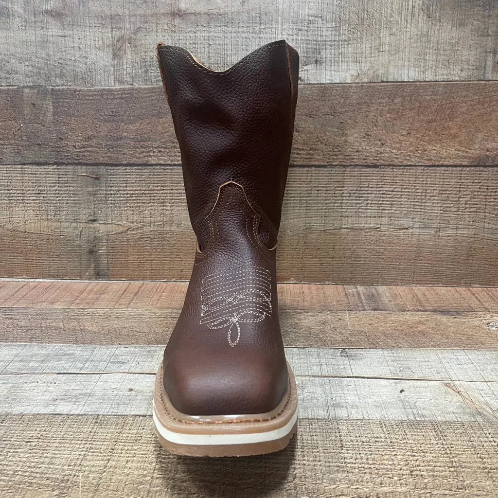 Men's Square Steel Toe Cowboy Style Double Density Sole Work Boot Est. B-34 - OriginalWestern.com