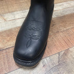 Men's Square Toe Double Density Work Boot with Soft Toe Est. 906 Black - OriginalWestern.com