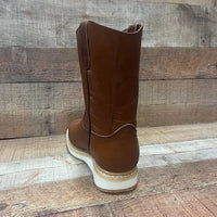 Men's Square Toe Double Density Work Boot with Soft Toe Est. 906 Gold - OriginalWestern.com