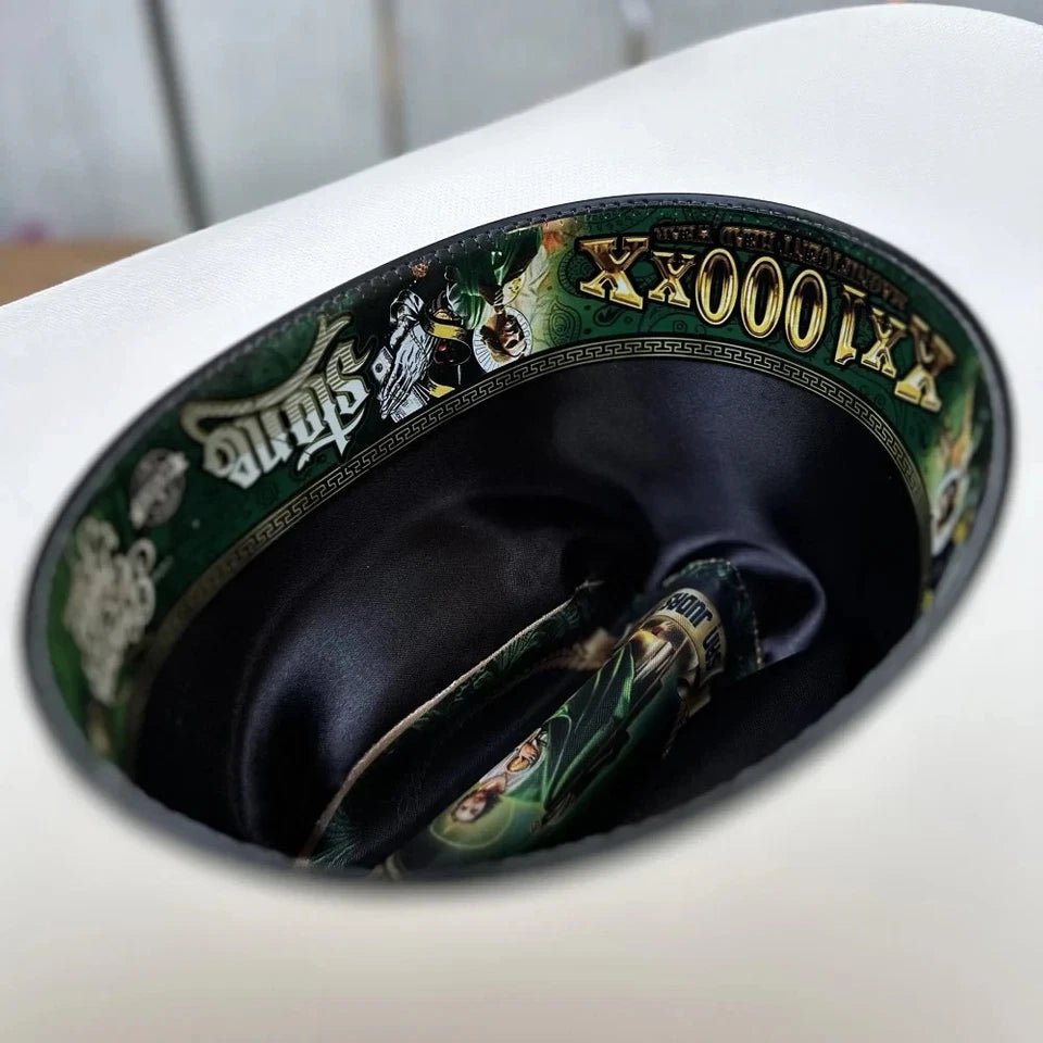 Men's Stone San Judas Tadeo 1,000X Western Cowboy Straw Hat - Sinaloa Style - OriginalWestern.com