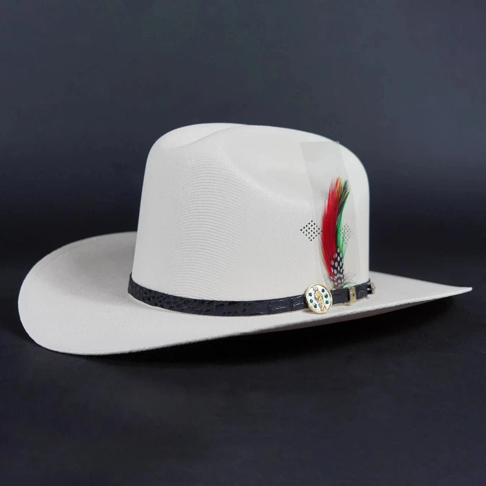 Men's Stone San Judas Tadeo 1,000X Western Cowboy Straw Hat - Sinaloa Style - OriginalWestern.com