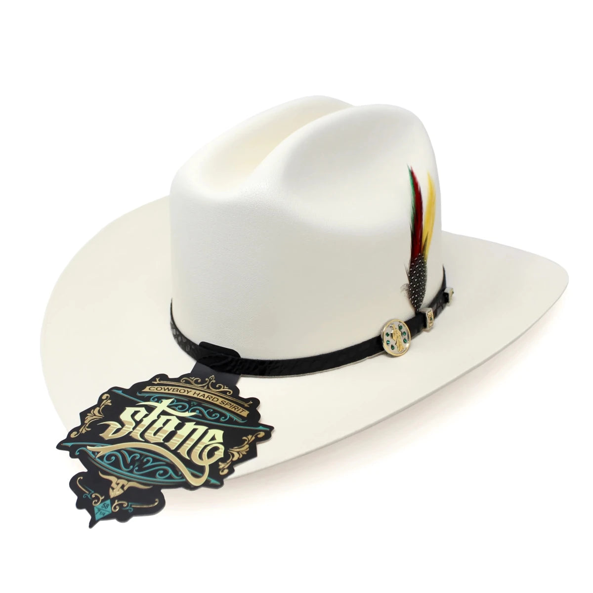 Men's Stone San Judas Tadeo 5,000X Western Cowboy Straw Hat - Sinaloa Style - OriginalWestern.com