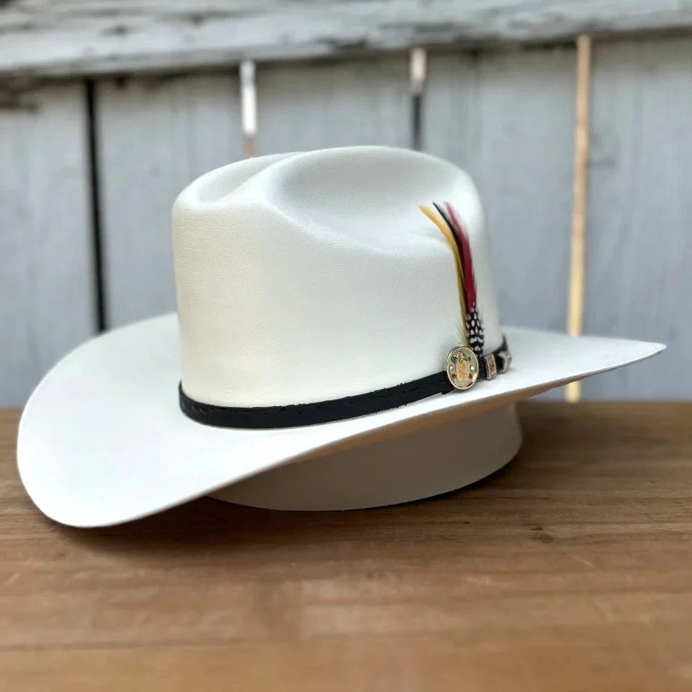 Men's Stone Virgen de Guadalupe 5,000X Sinaloa Style Western Cowboy Straw Hat - OriginalWestern.com