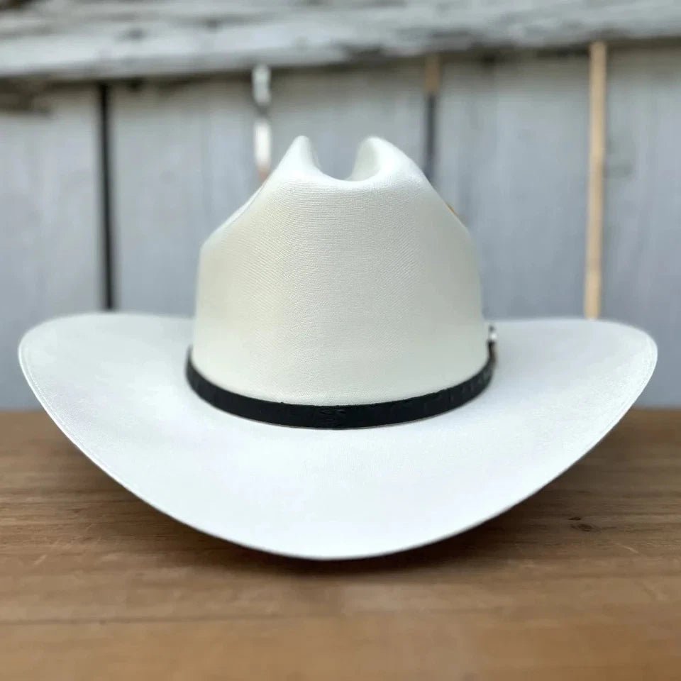 Men's Stone Virgen de Guadalupe 5,000X Sinaloa Style Western Cowboy Straw Hat - OriginalWestern.com