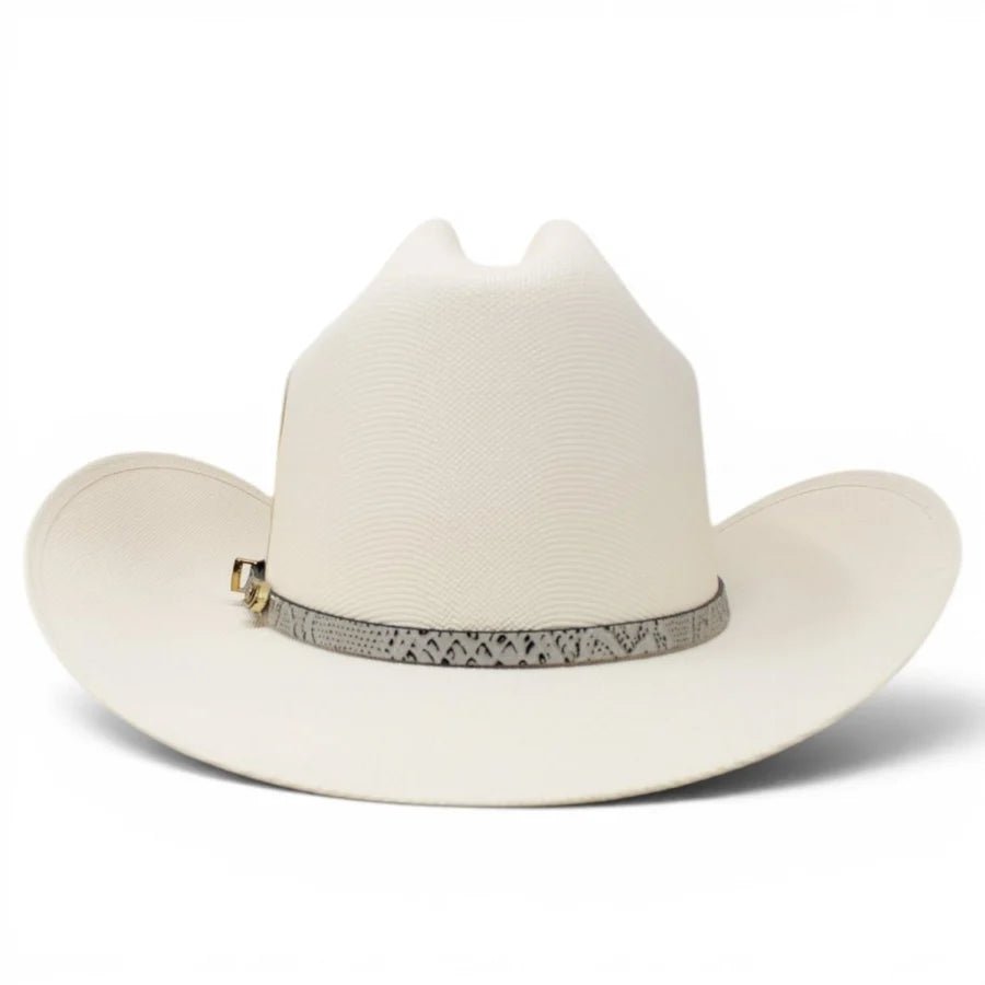 Men's Tombstone 1000X Laredo Style Western Cowboy Straw Hat with Snakeskin Band - OriginalWestern.com