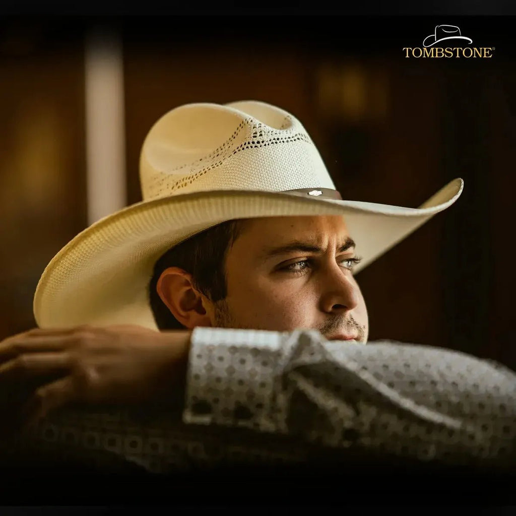 Men’s Tombstone 10X Gus Cassidy Robavacas Style Western Cowboy Straw Hat - OriginalWestern.com
