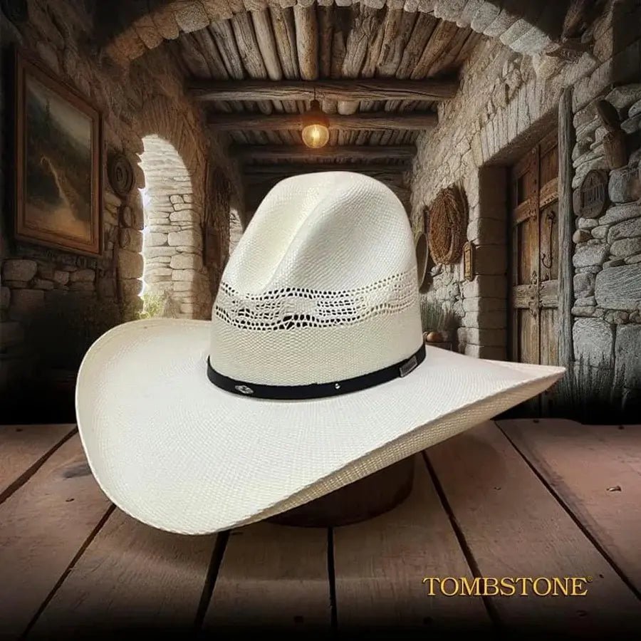 Men’s Tombstone 10X Gus Cassidy Robavacas Style Western Cowboy Straw Hat - OriginalWestern.com