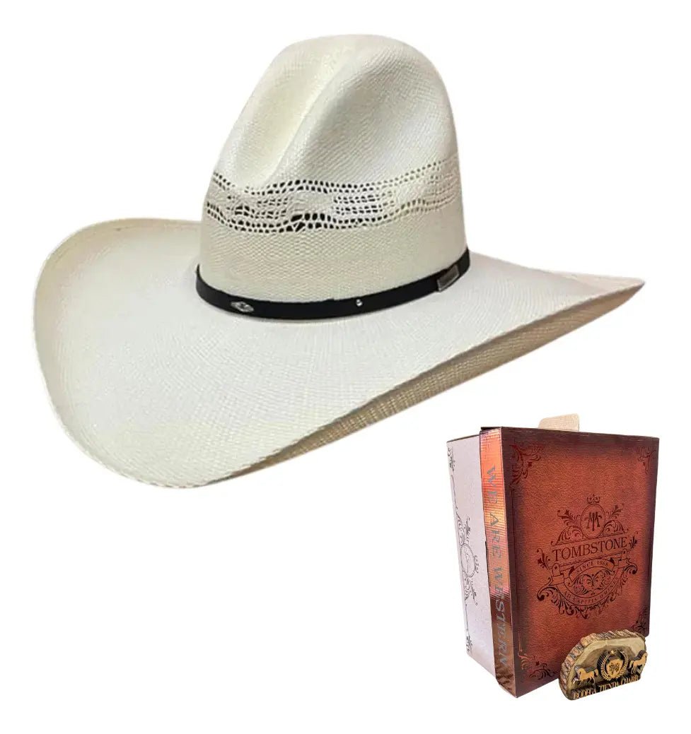 Men’s Tombstone 10X Gus Cassidy Robavacas Style Western Cowboy Straw Hat - OriginalWestern.com