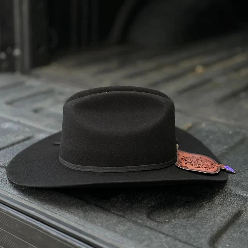 Men’s Tombstone 10X Sinaloa (Chaparral) Style Western Cowboy Fur Felt Hat - Black - OriginalWestern.com