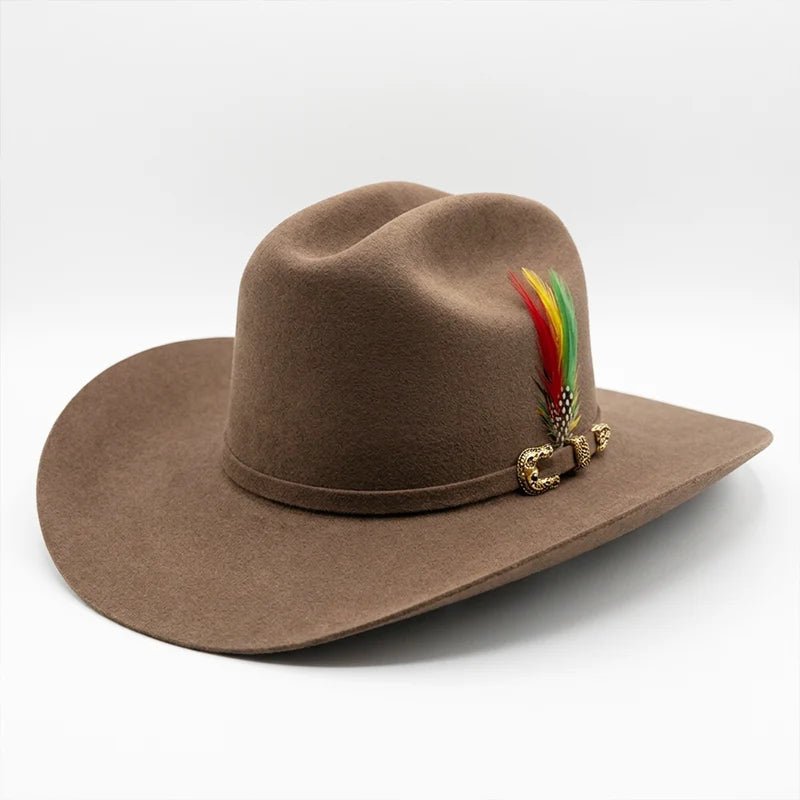 Men’s Tombstone 20X Sinaloa (Chaparral) Style Western Cowboy Fur Felt Hat - Oak Brown - OriginalWestern.com