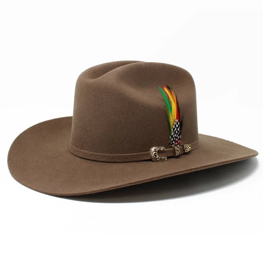Men’s Tombstone 20X Sinaloa (Chaparral) Style Western Cowboy Fur Felt Hat - Oak Brown - OriginalWestern.com