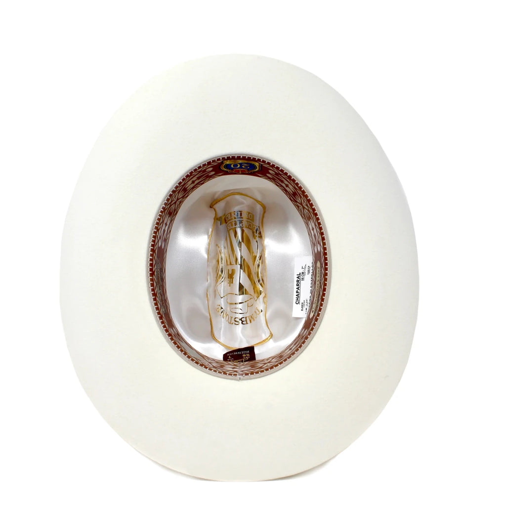 Men’s Tombstone 20X Sinaloa (Chaparral) Style Western Cowboy Fur Felt Hat - White - OriginalWestern.com