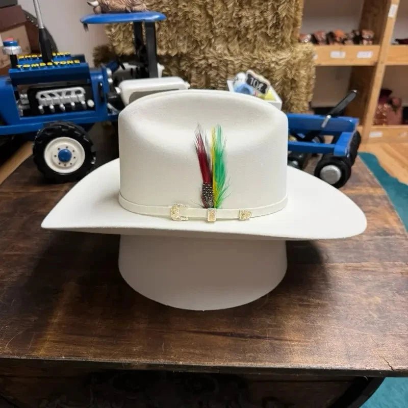 Men’s Tombstone 20X Sinaloa (Chaparral) Style Western Cowboy Fur Felt Hat - White - OriginalWestern.com