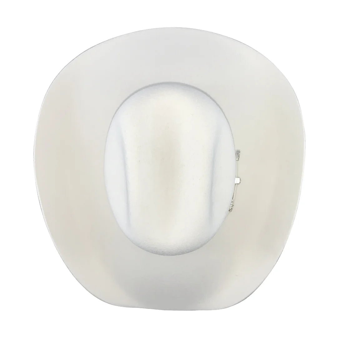Men's Tombstone 20X Western Cowboy Fur Felt Hat East West Style - White - OriginalWestern.com