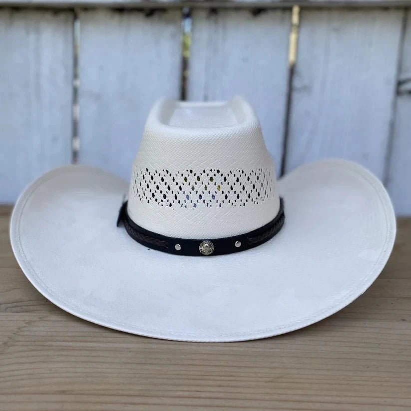 Men’s Tombstone 30X 8 Segundos Brick Crown Style Cowboy Shantung Straw Hat - OriginalWestern.com