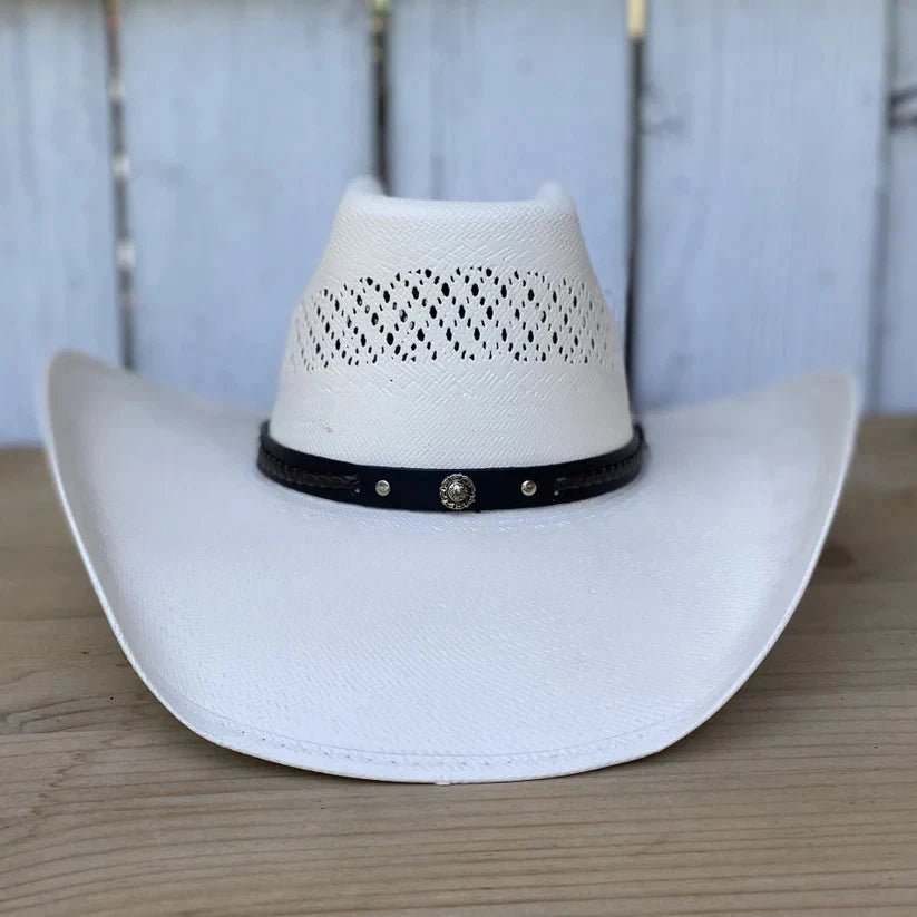 Men’s Tombstone 30X 8 Segundos Brick Crown Style Cowboy Shantung Straw Hat - OriginalWestern.com
