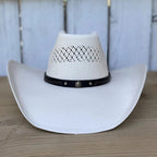 Men’s Tombstone 30X 8 Segundos Brick Crown Style Cowboy Shantung Straw Hat - OriginalWestern.com