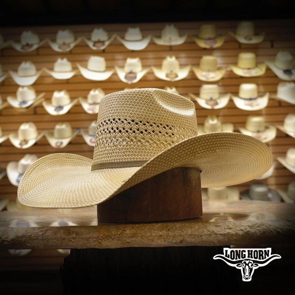 Men’s Tombstone 30X Long Horn Style Western Cowboy Shantung Straw Hat - OriginalWestern.com