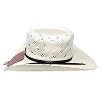 Men’s Tombstone 30X Roper Flower Style Western Cowboy Shantung Straw Hat - OriginalWestern.com