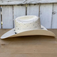 Men’s Tombstone 30X Roper Flower Style Western Cowboy Shantung Straw Hat - OriginalWestern.com