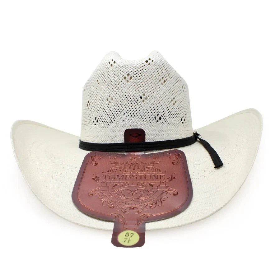 Men’s Tombstone 30X Roper Flower Style Western Cowboy Shantung Straw Hat - OriginalWestern.com