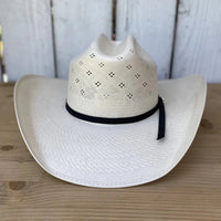 Men’s Tombstone 30X Roper Flower Style Western Cowboy Shantung Straw Hat - OriginalWestern.com