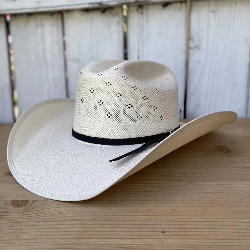 Men’s Tombstone 30X Roper Flower Style Western Cowboy Shantung Straw Hat - OriginalWestern.com