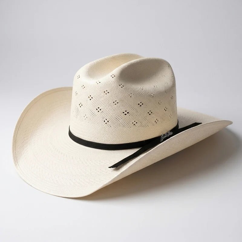 Men’s Tombstone 30X Roper Flower Style Western Cowboy Shantung Straw Hat - OriginalWestern.com