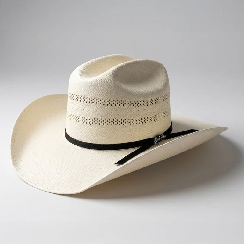 Men’s Tombstone 30X Roper Randa Vented Style Western Cowboy Shantung Straw Hat - OriginalWestern.com
