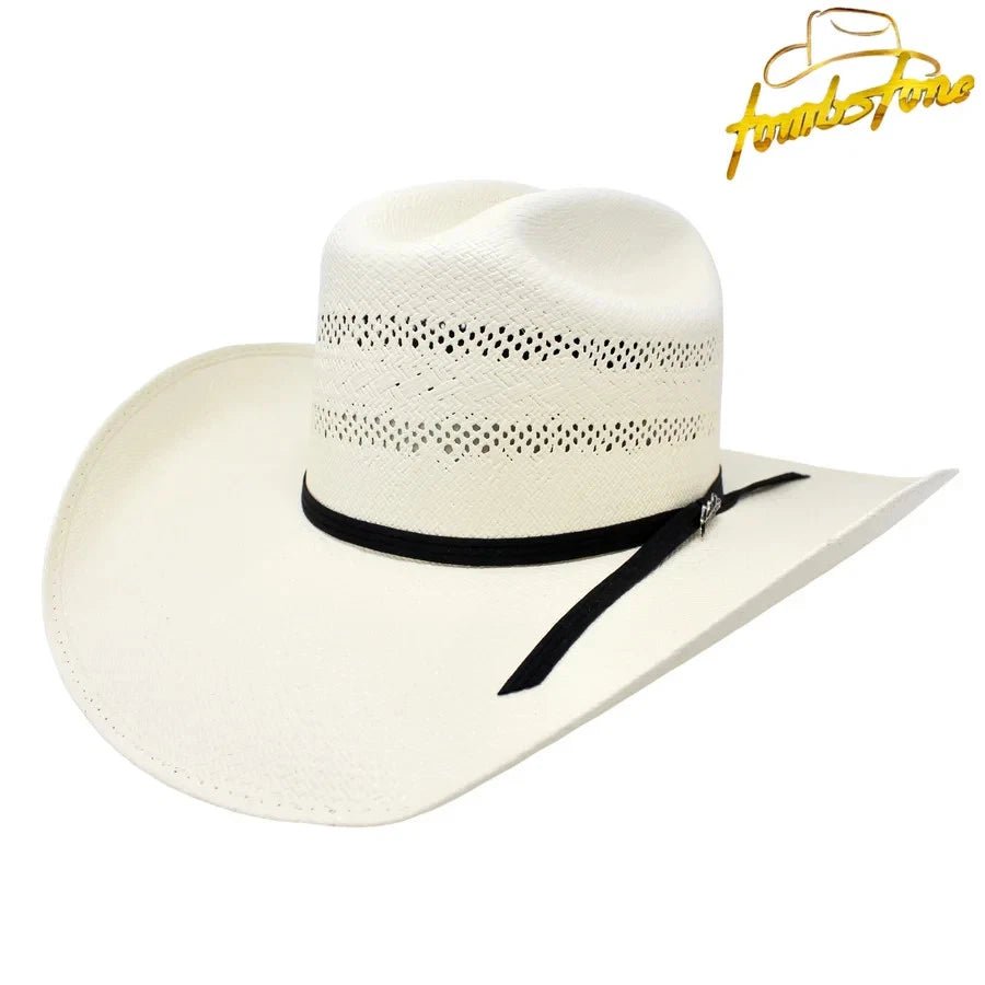 Men’s Tombstone 30X Roper Randa Vented Style Western Cowboy Shantung Straw Hat - OriginalWestern.com