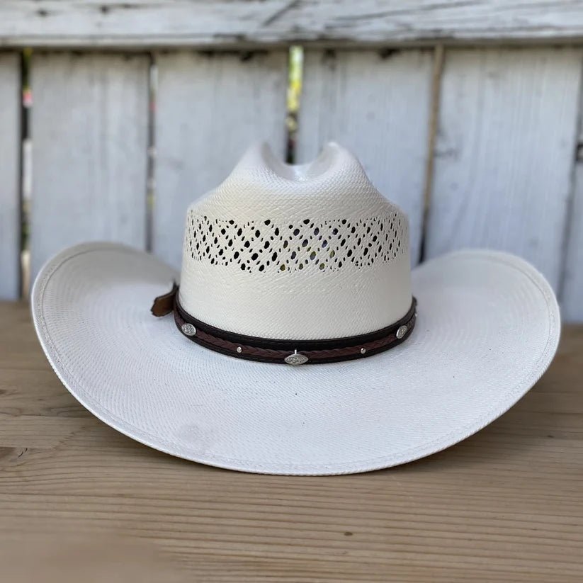 Men’s Tombstone 30X Roper Randa Vented Style Western Cowboy Shantung Straw Hat - OriginalWestern.com