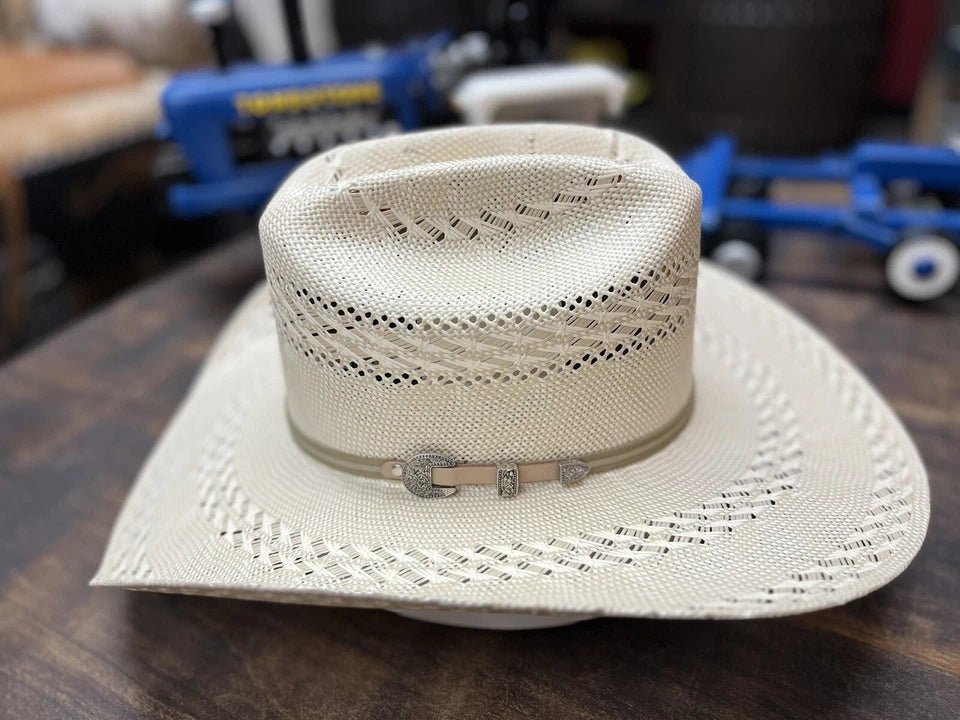 Men’s Tombstone 30X Roper Randas Bicolor Style Western Cowboy Shantung Straw Hat - OriginalWestern.com