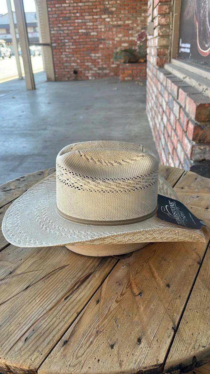 Men’s Tombstone 30X Roper Randas Bicolor Style Western Cowboy Shantung Straw Hat - OriginalWestern.com