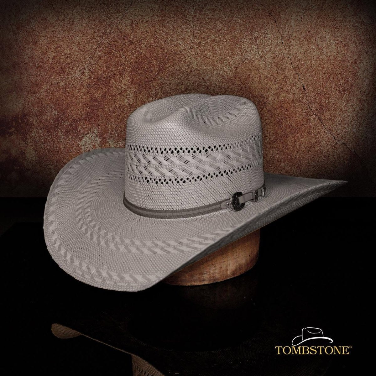 Men’s Tombstone 30X Roper Randas Bicolor Style Western Cowboy Shantung Straw Hat - OriginalWestern.com
