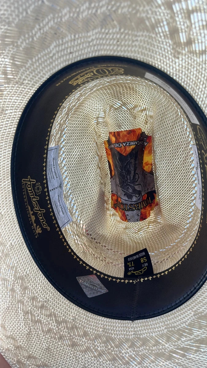 Men’s Tombstone 30X Roper Randas Bicolor Style Western Cowboy Shantung Straw Hat - OriginalWestern.com