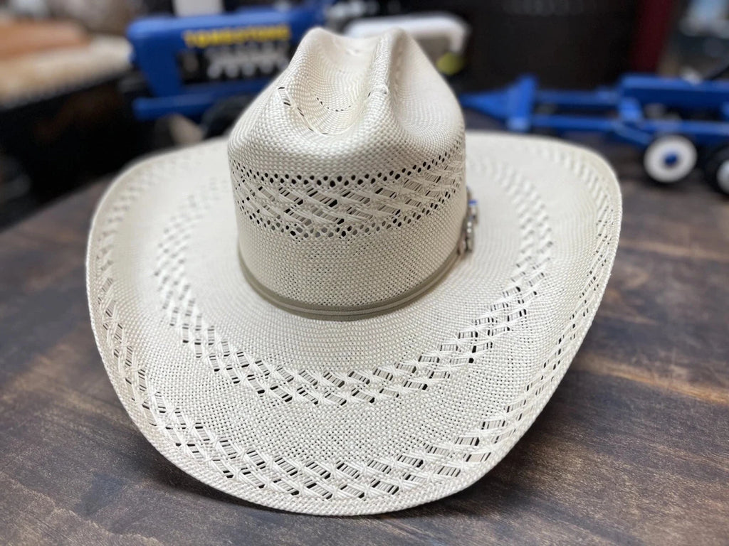 Men’s Tombstone 30X Roper Randas Bicolor Style Western Cowboy Shantung Straw Hat - OriginalWestern.com