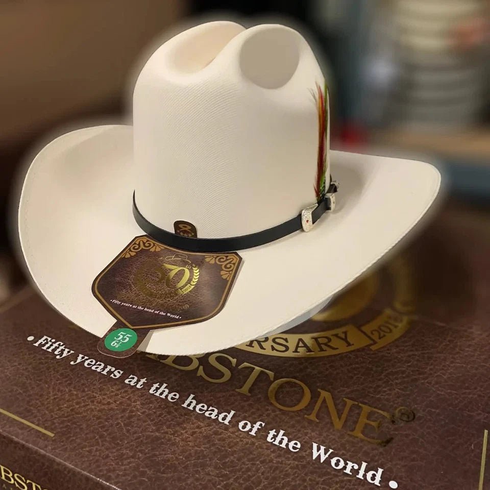 Men’s Tombstone 5,000X El Fantasma (Johnson) Style Western Cowboy Straw Hat - OriginalWestern.com